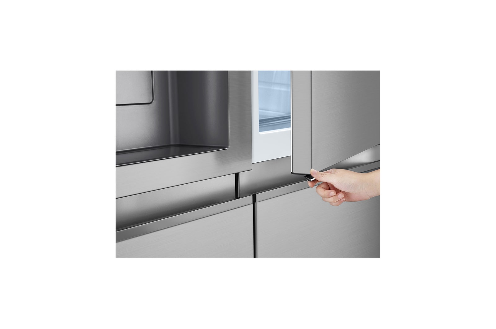 LG Side-by-Side Kühlschrank mit Door-in-Door® (EEK D, 628L, 179 cm hoch ) mit Eis-, Crushed Ice- und Wasserspender, internem Wassertank | GSJE81PYBD, GSJE81PYBD