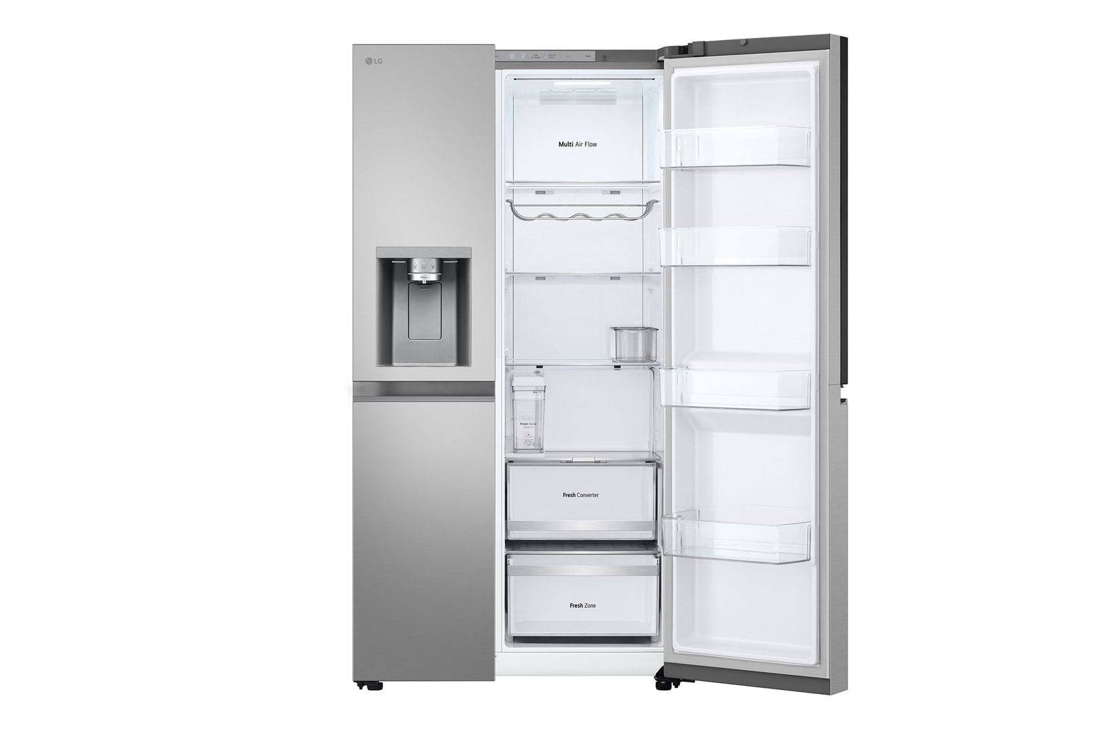 LG Side-by-Side Kühlschrank mit Door-in-Door® (EEK D, 628L, 179 cm hoch ) mit Eis-, Crushed Ice- und Wasserspender, internem Wassertank | GSJE81PYBD, GSJE81PYBD