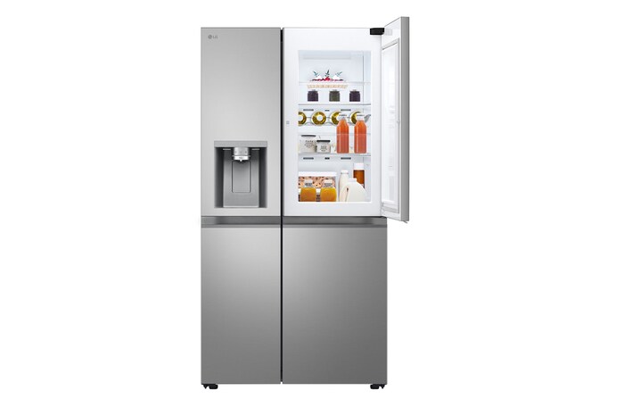 LG Side-by-Side Kühlschrank mit Door-in-Door® (EEK D, 628L, 179 cm hoch ) mit Eis-, Crushed Ice- und Wasserspender, internem Wassertank | GSJE81PYBD, GSJE81PYBD