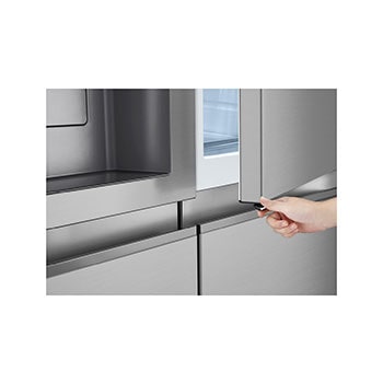LG Side-by-Side Kühlschrank mit Door-in-Door® (EEK D, 628L, 179 cm hoch ) mit Eis-, Crushed Ice- und Wasserspender, internem Wassertank | GSJE81PYBD, GSJE81PYBD
