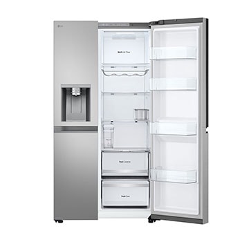 LG Side-by-Side Kühlschrank mit Door-in-Door® (EEK D, 628L, 179 cm hoch ) mit Eis-, Crushed Ice- und Wasserspender, internem Wassertank | GSJE81PYBD, GSJE81PYBD