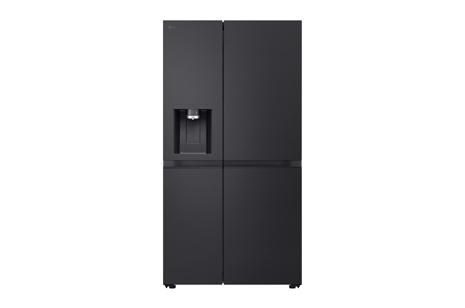 Vorderseite von Side-by-Side Kühlschrank  (B, 623L, 179cm hoch) mit Eis-, Crushed Ice- und Wasserspender &amp; internem Wassertank | GSLE91EVAB GSLE91EVAB