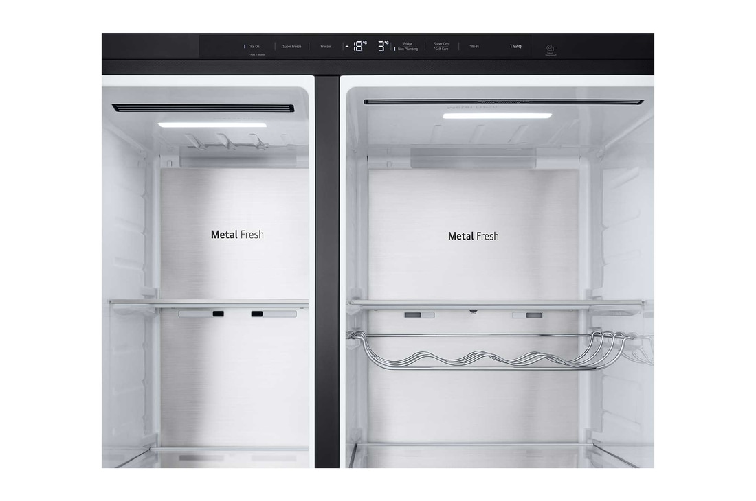 LG Side-by-Side Kühlschrank  (EEK B, 623L, 179cm hoch) mit Eis-, Crushed Ice- und Wasserspender & internem Wassertank | GSLE91EVAB, GSLE91EVAB