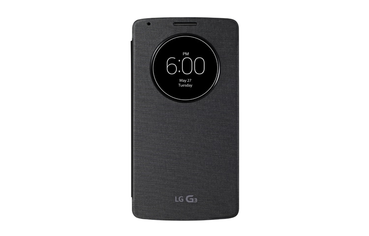 LG QuickCircle™ Case – Schutzhülle für LG G3 ermöglicht kabelloses Laden, CCF-340G