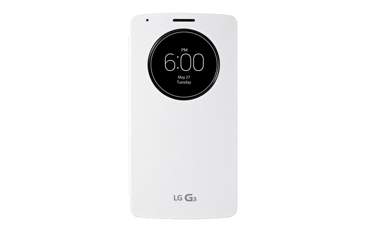 LG QuickCircle™ Case – Schutzhülle für LG G3 ermöglicht kabelloses Laden, CCF-340G