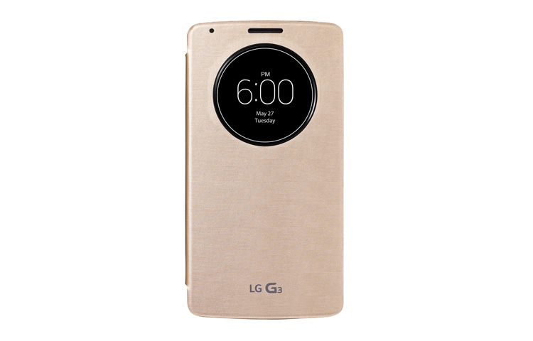 LG QuickCircle™ Case – Schutzhülle für LG G3 ermöglicht kabelloses Laden, CCF-340G