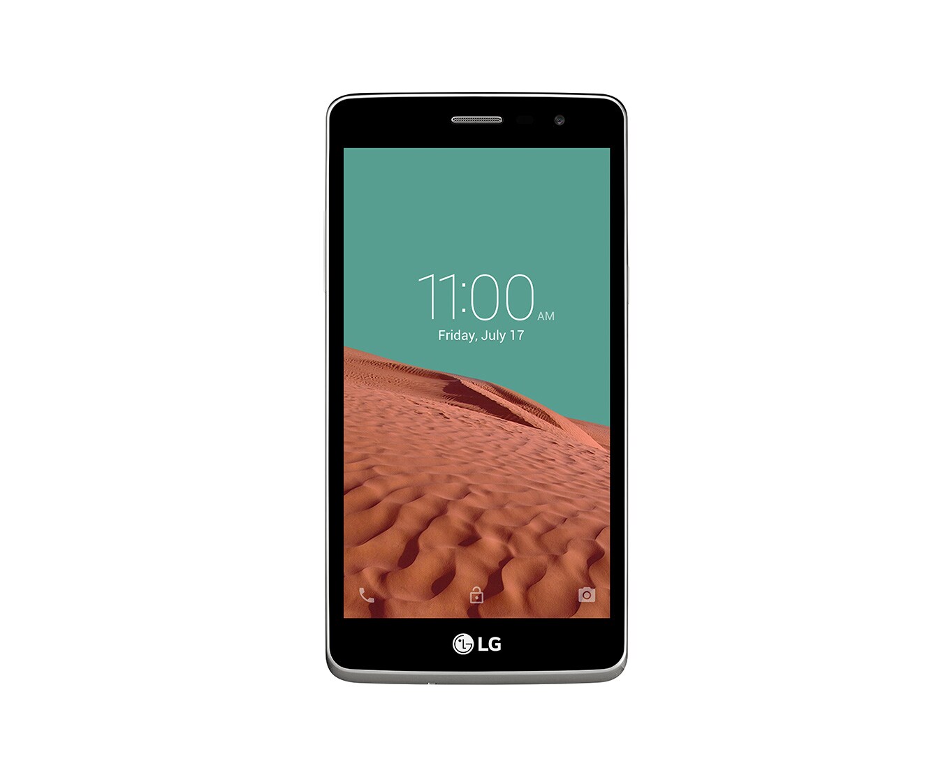 Vorderseite von Smartphone mit 12,7 cm (5 Zoll) IPS-Display, 1,3-GHz-Quad-Core-Prozessor, Selfie Cam-Funktion und 2,540 mAh starkem Akku Bello 2