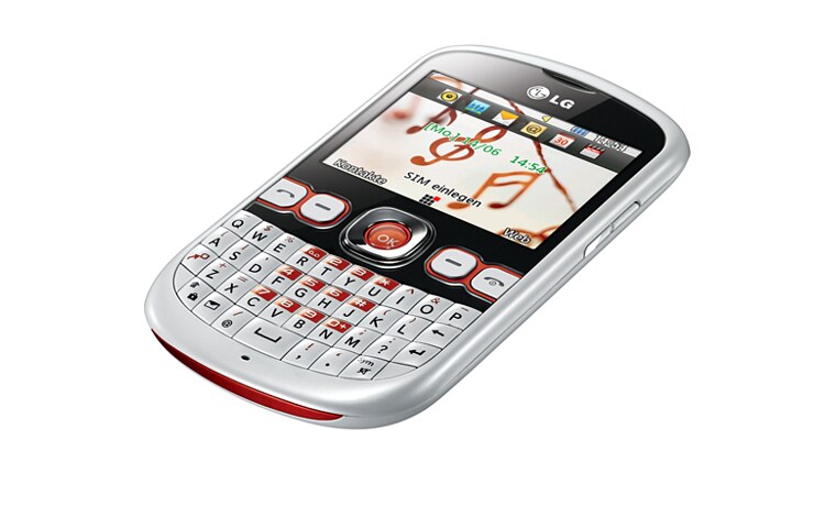 LG Kompaktes Multimedia Handy mit kostenlosem Consumer Push E-Mail-Dienst, vollwertiger QWERTZ Tastatur und integrierten Social Network Diensten, C300 TOWN