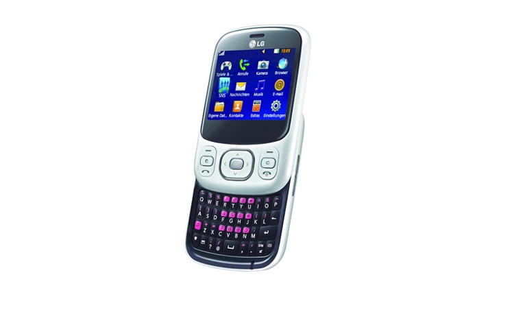 LG Slider Handy mit hochauflösendem 6,1 cm (2,4“) Display, vollwertiger QWERTZ-Tastatur und integrierter 2 Megapixel Kamera, C320 TOWN