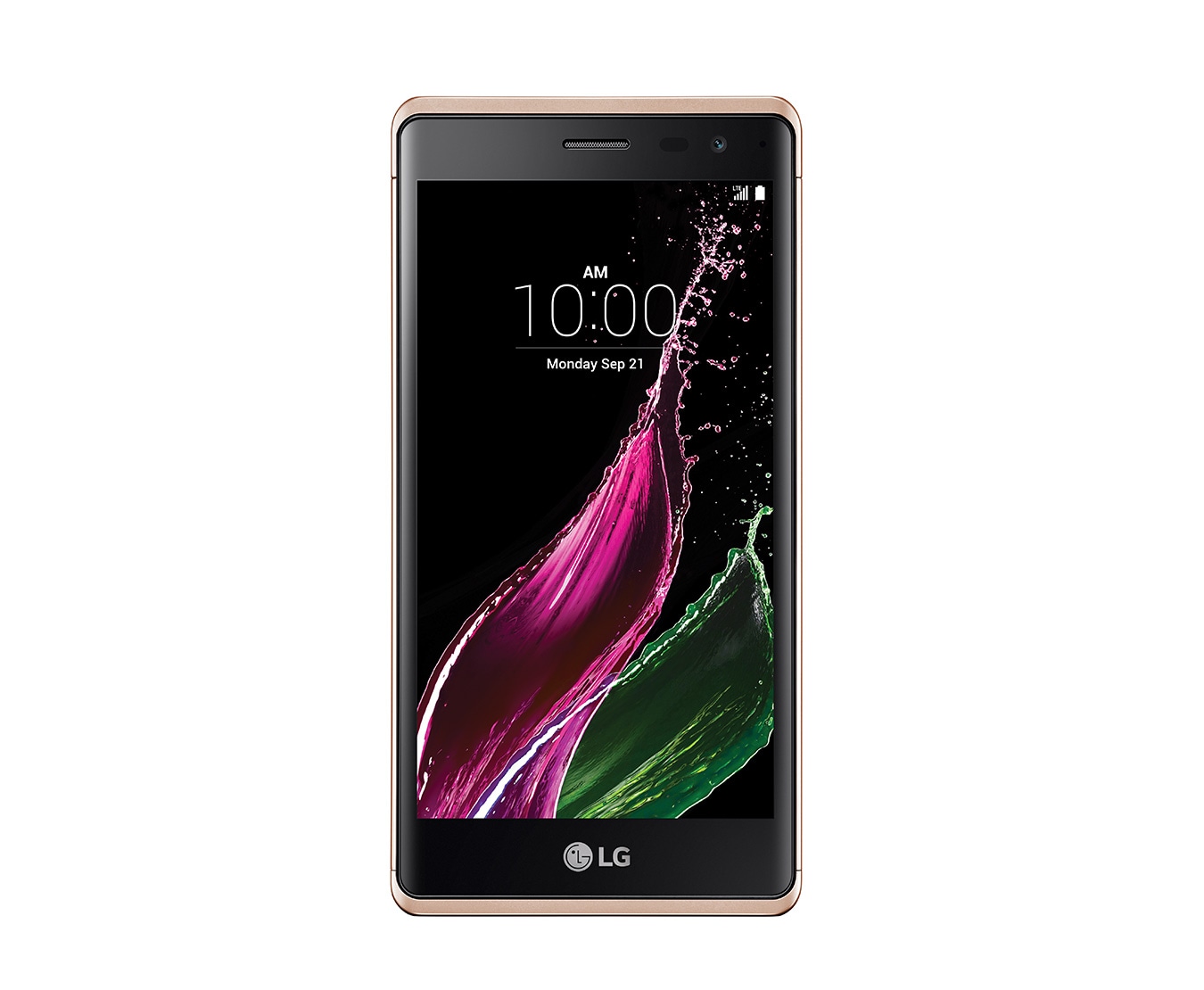 Vorderseite von Smartphone mit Metallgehäuse, 12,7 cm (5 Zoll) HD Display, 13-MP-Kamera und Selfie Cam-Funktion Class