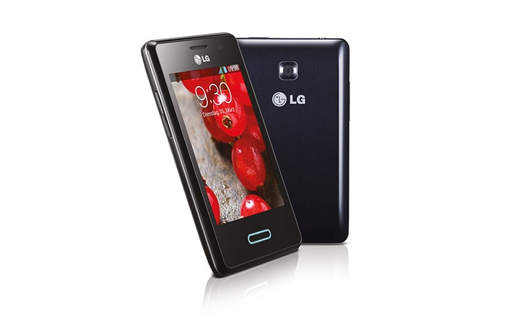 LG Android-Smartphone mit 8,1 cm (3,2 Zoll) IPS-Display, 1,0-GHz-Prozessor, 3-MP-Kamera und 1.540 mAh SiO+ Akku, E430 Optimus L3 II