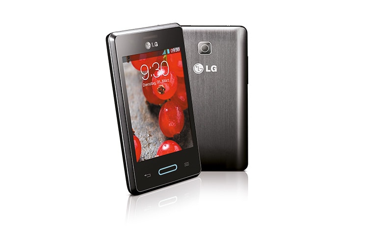 LG Android-Smartphone mit 8,1 cm (3,2 Zoll) IPS-Display, 1,0-GHz-Prozessor, 3-MP-Kamera und 1.540 mAh SiO+ Akku, E430 Optimus L3 II