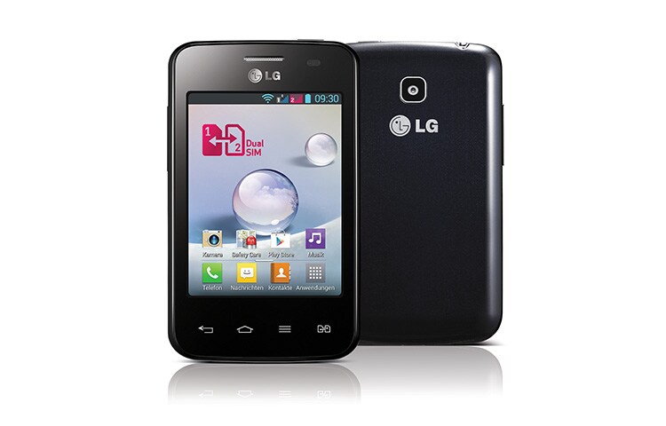 LG Android-Smartphone mit Dual SIM Slot, 8,1 cm (3,2 Zoll) IPS-Display und 1,0-Ghz-Prozessor, E435 Optimus L3 II Dual