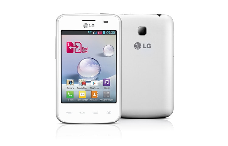 LG Android-Smartphone mit Dual SIM Slot, 8,1 cm (3,2 Zoll) IPS-Display und 1,0-Ghz-Prozessor, E435 Optimus L3 II Dual