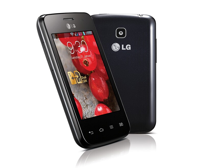 LG Android-Smartphone mit Dual SIM Slot, 8,1 cm (3,2 Zoll) IPS-Display und 1,0-Ghz-Prozessor, E435 Optimus L3 II Dual