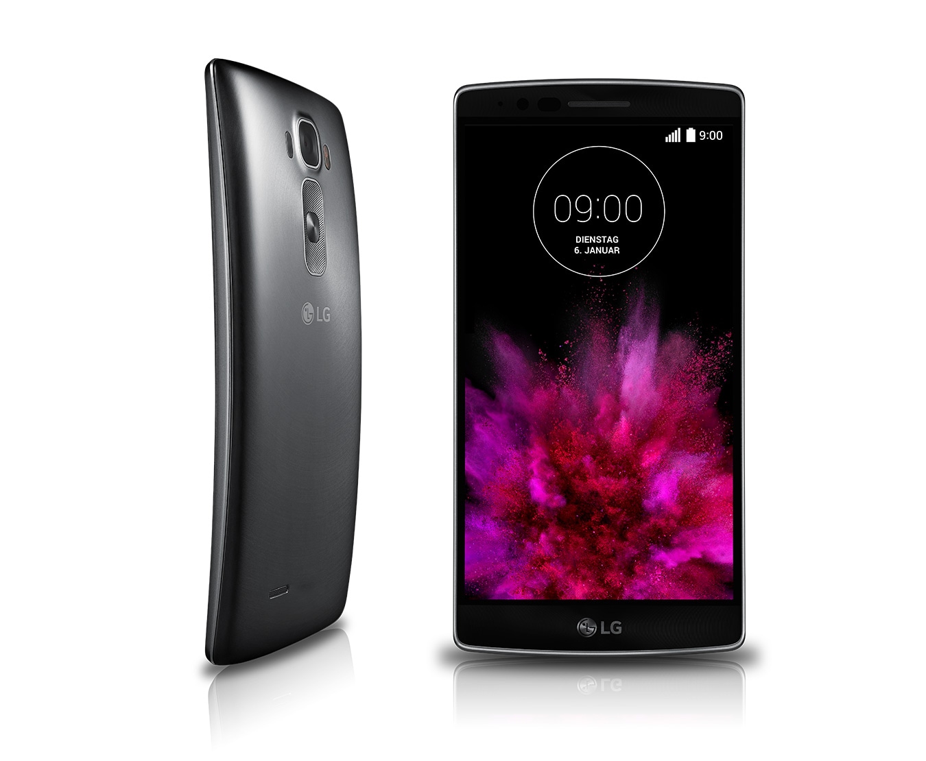 LG High-End-Smartphone im Curved-Design mit 2-GHz-Octa-Core-Prozessor, 14 cm Full HD-Display und 13-MP-Kamera, G Flex 2