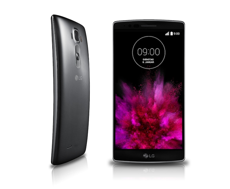 LG High-End-Smartphone im Curved-Design mit 2-GHz-Octa-Core-Prozessor, 14 cm Full HD-Display und 13-MP-Kamera, G Flex 2