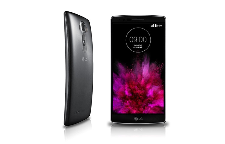 LG High-End-Smartphone im Curved-Design mit 2-GHz-Octa-Core-Prozessor, 14 cm Full HD-Display und 13-MP-Kamera, G Flex 2
