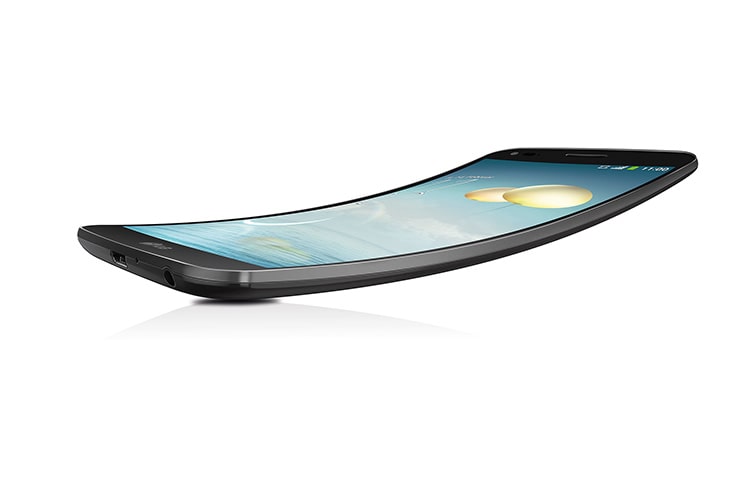 LG High-End-Smartphone mit 2,3 GHz Quad-Core-Prozessor, gebogenem HD POLED-Display und innovativem Rear Key, G Flex