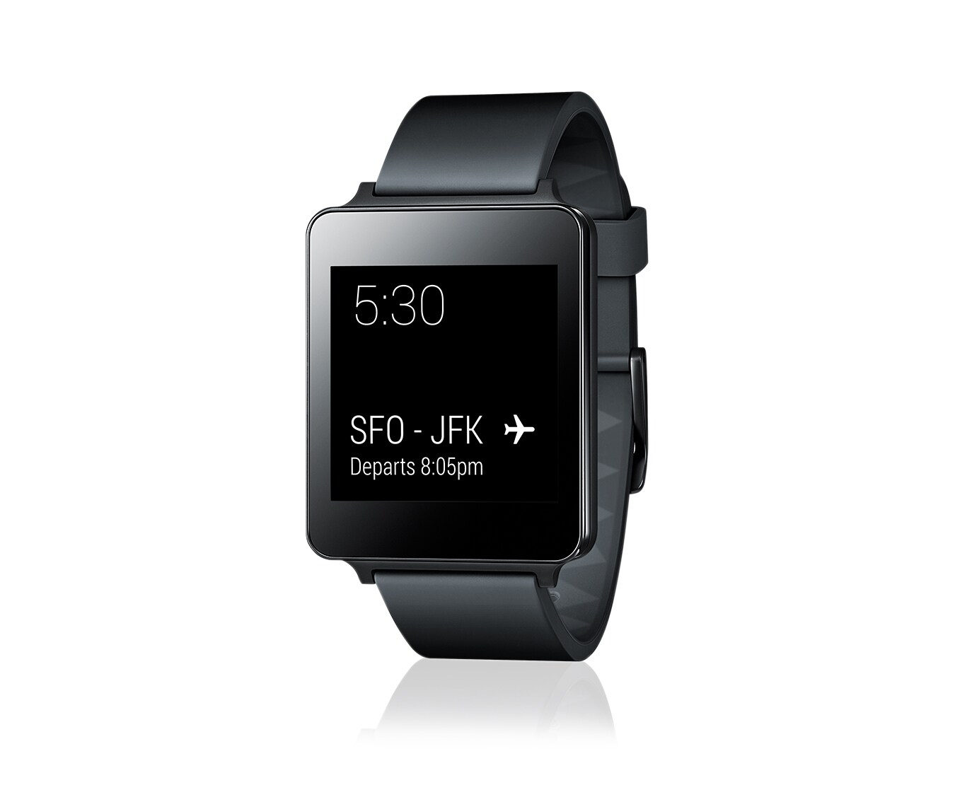 LG Smartwatch mit Betriebssystem Android Wear, 1,2-GHz-Prozessor, 400-mAh-Akku und 4 GB Speicher, G Watch
