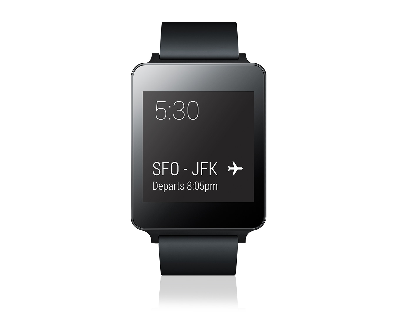 LG Smartwatch mit Betriebssystem Android Wear, 1,2-GHz-Prozessor, 400-mAh-Akku und 4 GB Speicher, G Watch