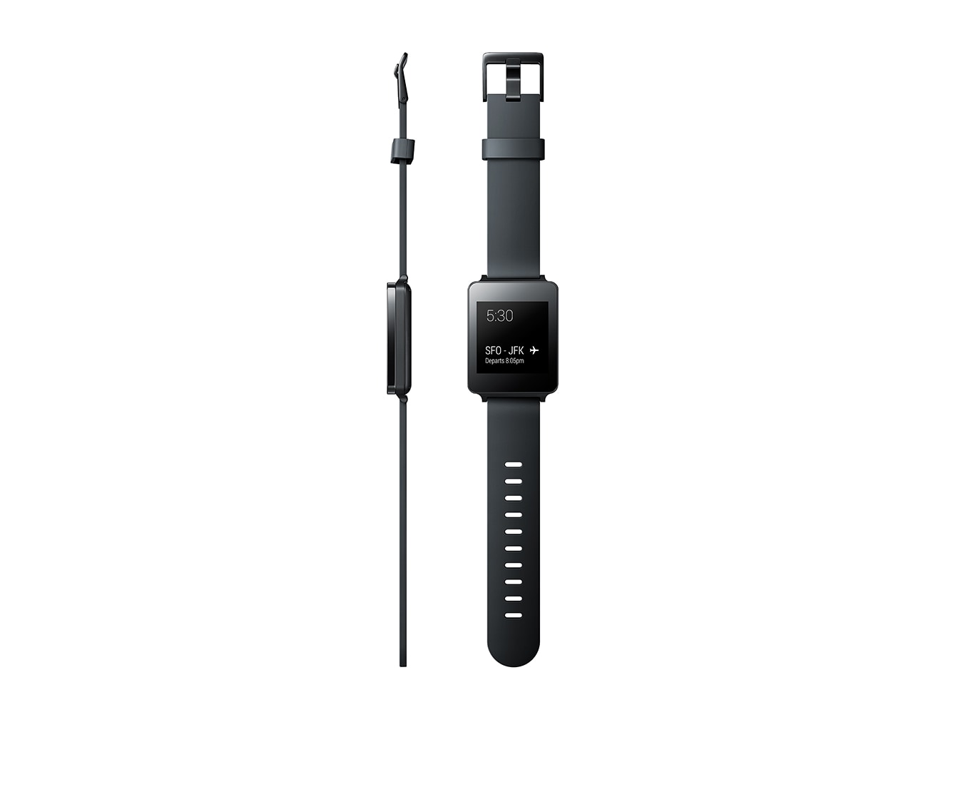 LG Smartwatch mit Betriebssystem Android Wear, 1,2-GHz-Prozessor, 400-mAh-Akku und 4 GB Speicher, G Watch