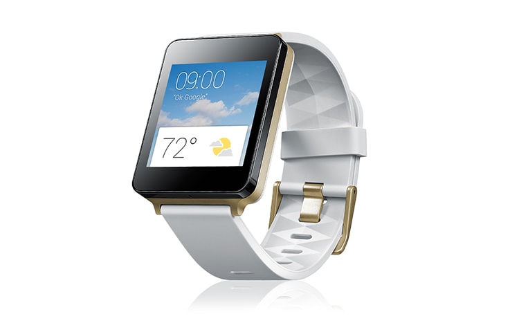 LG Smartwatch mit Betriebssystem Android Wear, 1,2-GHz-Prozessor, 400-mAh-Akku und 4 GB Speicher, G Watch