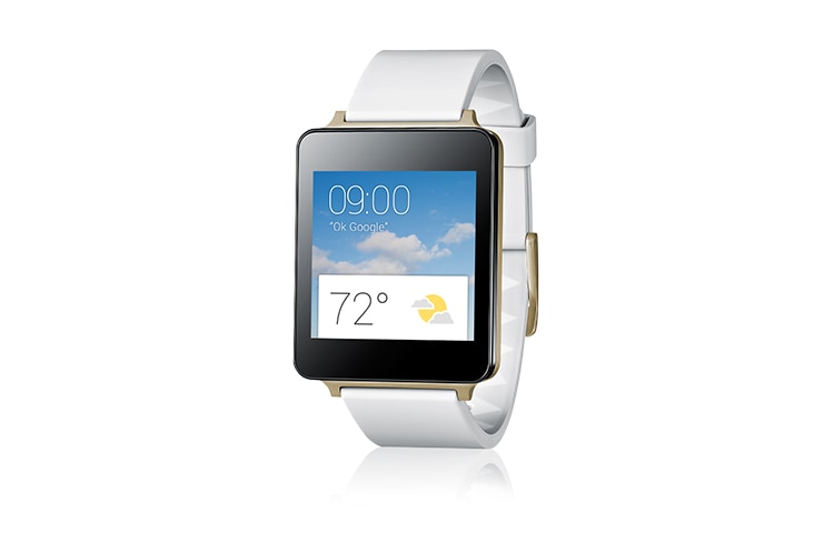 LG Smartwatch mit Betriebssystem Android Wear, 1,2-GHz-Prozessor, 400-mAh-Akku und 4 GB Speicher, G Watch