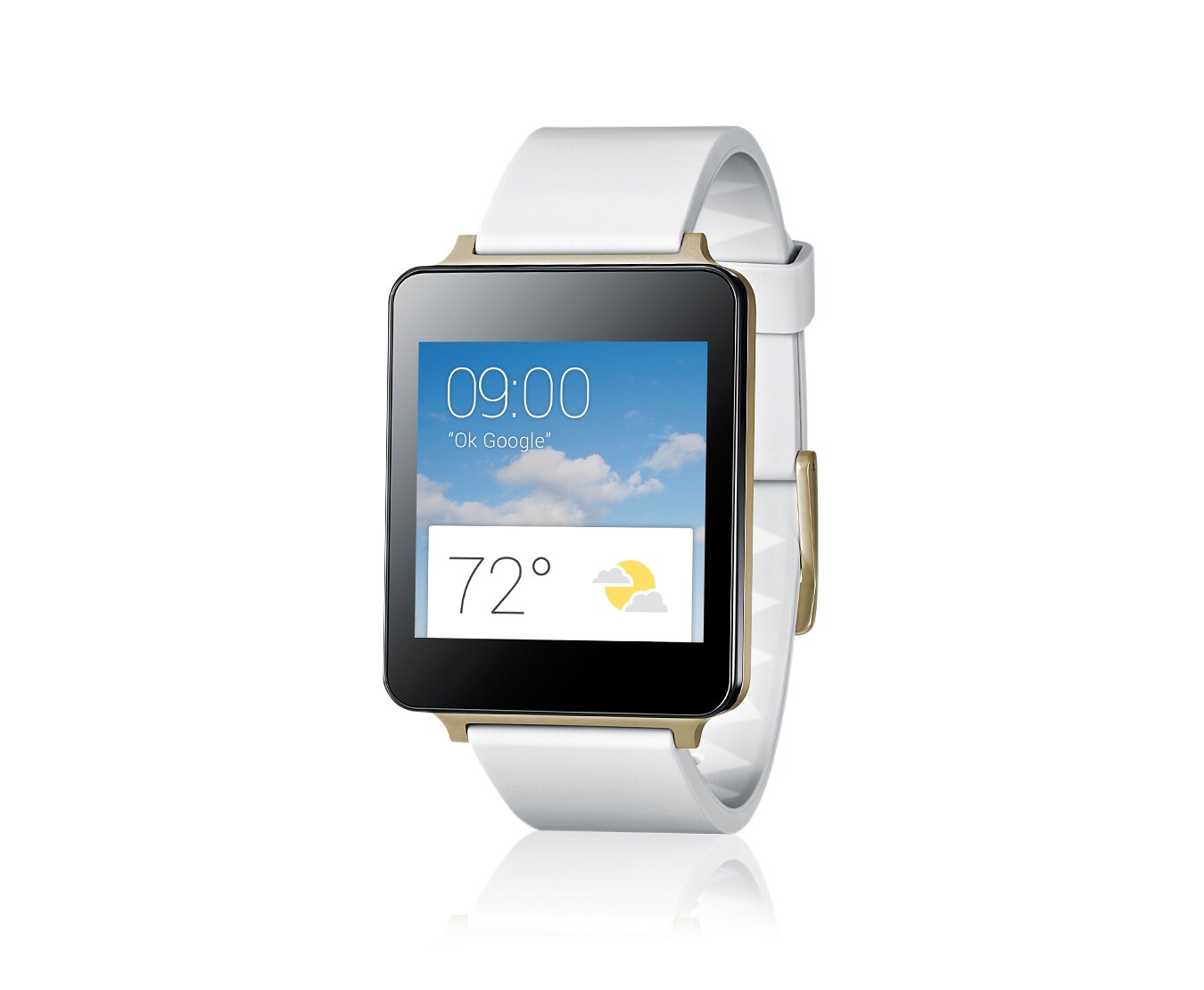 LG Smartwatch mit Betriebssystem Android Wear, 1,2-GHz-Prozessor, 400-mAh-Akku und 4 GB Speicher, G Watch