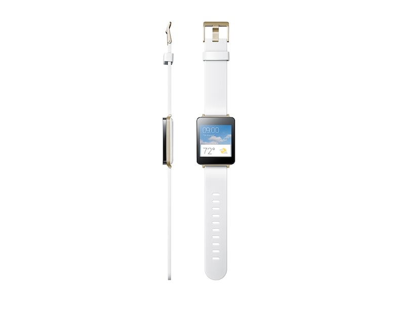 LG Smartwatch mit Betriebssystem Android Wear, 1,2-GHz-Prozessor, 400-mAh-Akku und 4 GB Speicher, G Watch