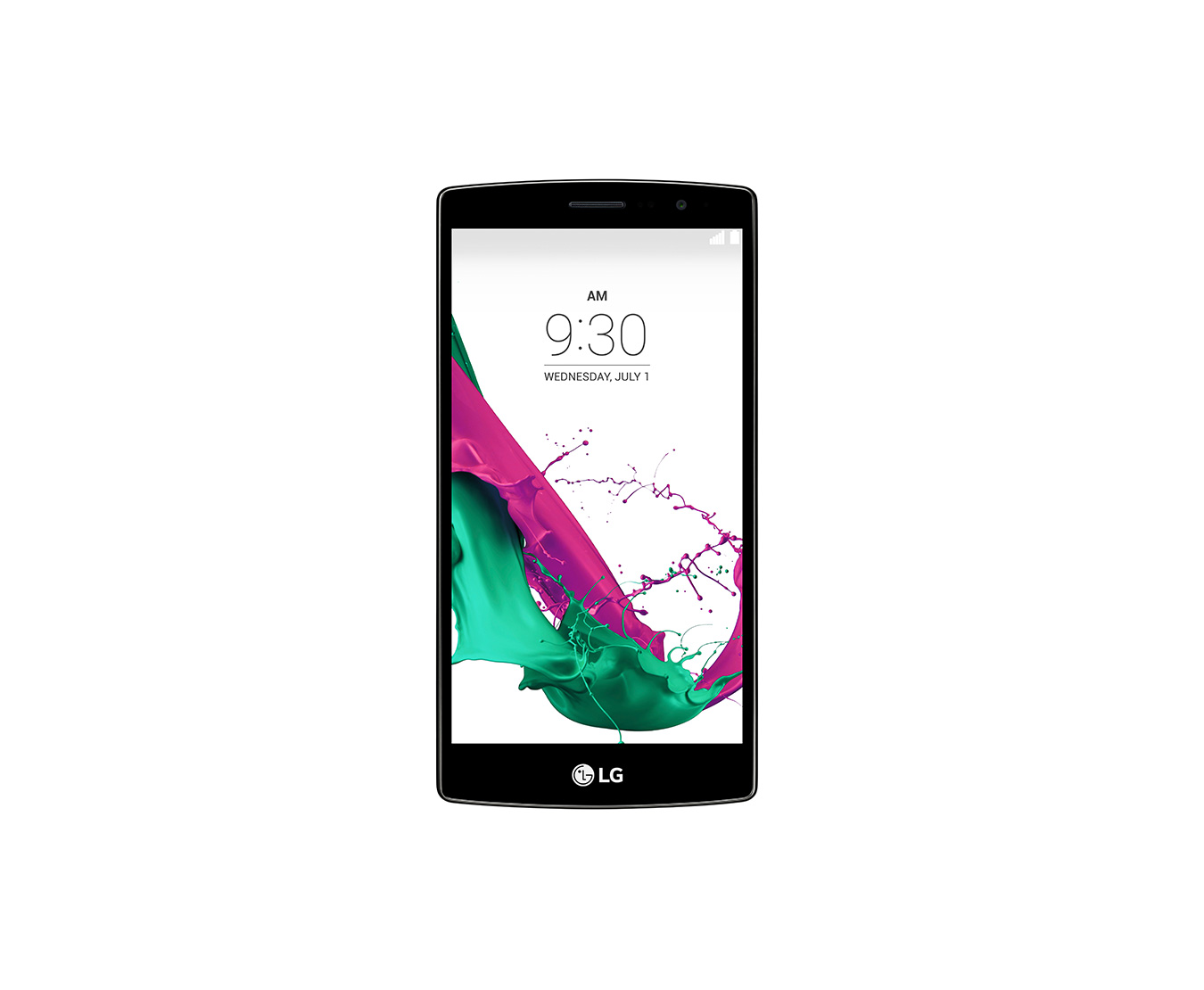 Vorderseite von High-End Smartphone mit 13,2 cm (5,2 Zoll) Full HD IPS-Display, 1,5-GHz-Octa-Core-Prozessor, 8-Megapixel-Kamera und Farbspektrum-Sensor G4 s