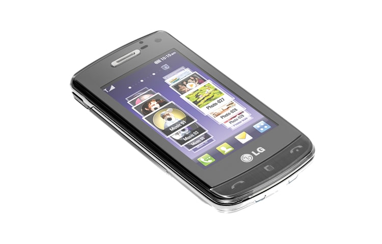 Vorderseite von Silbernes Slider Handy mit Touchscreen und transparentem Touchpad GD900