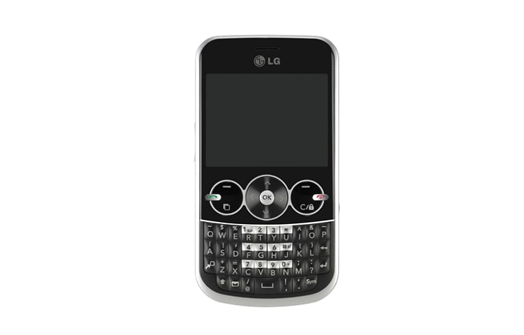 Vorderseite von Bartype LG Handy mit vollwertiger QWERTZ - Tastatur und TFT Farbdisplay GW300