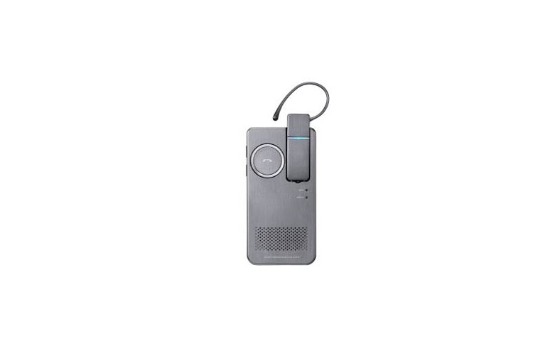 Vorderseite von KFZ-Freisprecheinrichtung mit Bluetooth 2.1 Headset und Solarfunktion HBM-810