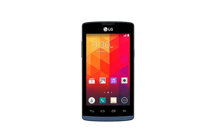 Vorderseite von Smartphone mit 10,2 cm (4 Zoll) IPS Display, 1,2-GHz-Dual-Core-Prozessor und 5 MP-Kamera Joy