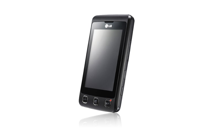 Vorderseite von Full-Touchscreen Handy mit 7.62 cm (3,0&#34;) TFT-Touchscreen, 3,0 MP Kamera, MP3- und Videoplayer und virtueller QWERTZ-Tastatur KP500