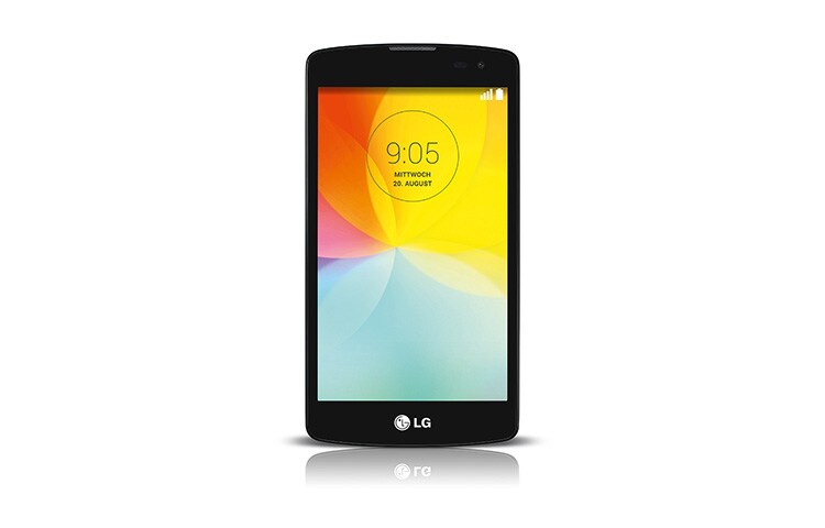 Vorderseite von Design-Smartphone mit 1,2 GHz Quad-Core-Prozessor, 11,4 cm großem IPS-Display und Gesture Shot L Fino