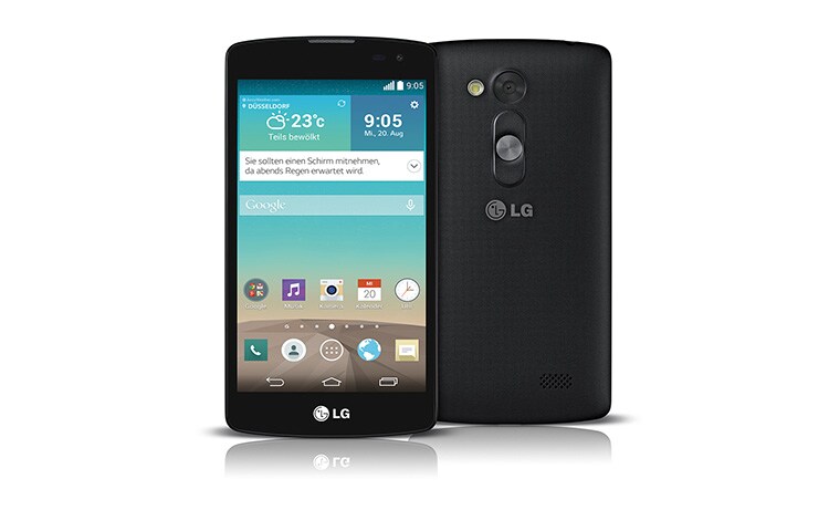 LG Design-Smartphone mit 1,2 GHz Quad-Core-Prozessor, 11,4 cm großem IPS-Display und Gesture Shot, L Fino