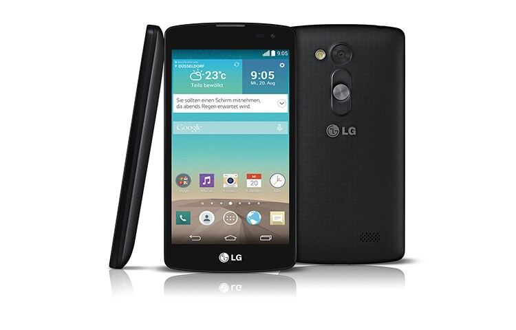 LG Design-Smartphone mit 1,2 GHz Quad-Core-Prozessor, 11,4 cm großem IPS-Display und Gesture Shot, L Fino