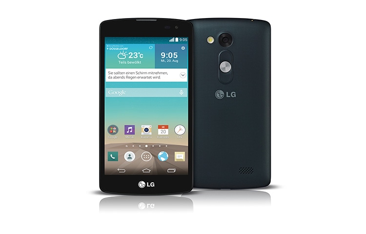 LG Design-Smartphone mit 1,2 GHz Quad-Core-Prozessor, 11,4 cm großem IPS-Display und Gesture Shot, L Fino