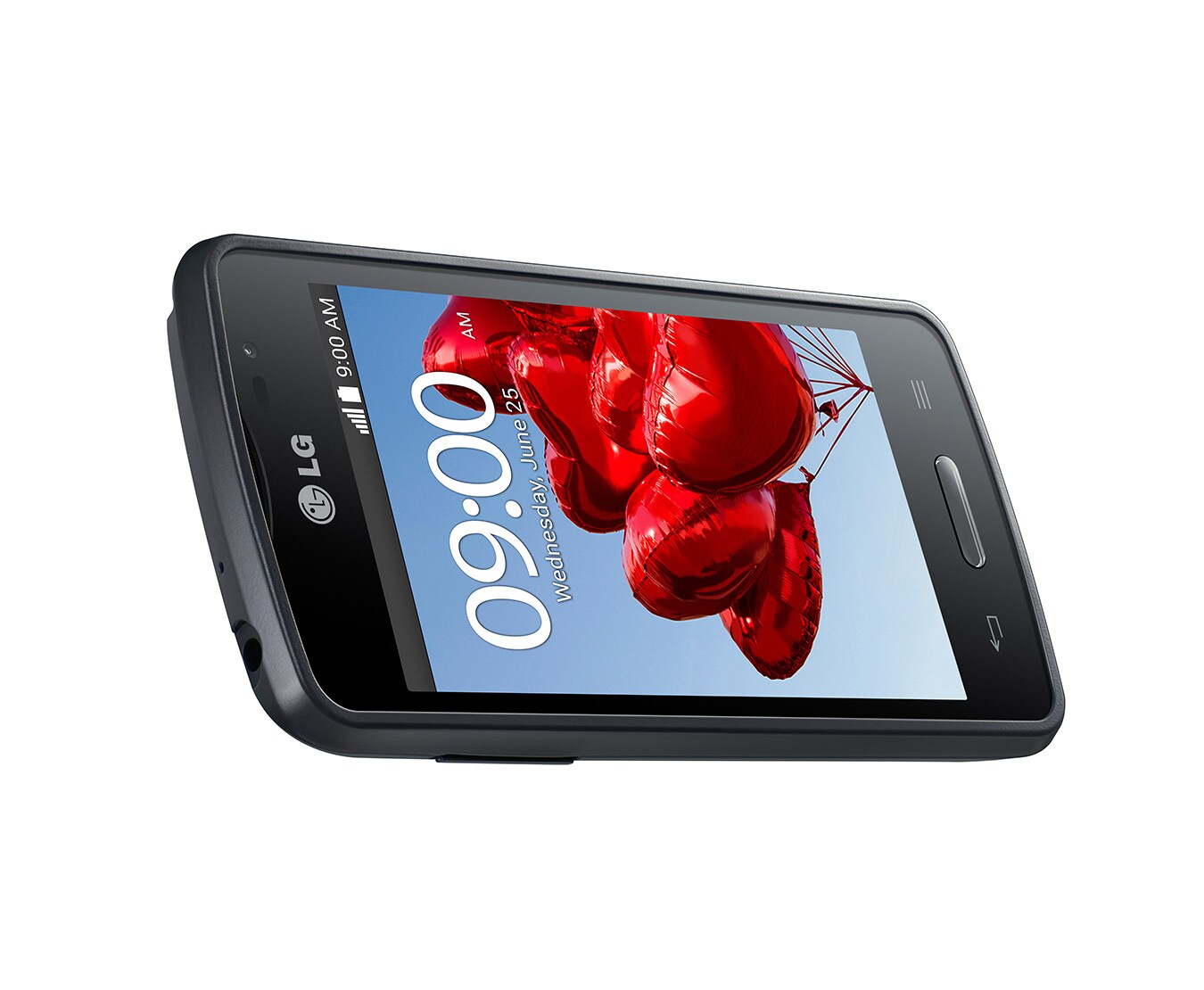 LG Schlankes Smartphone mit 1,3-GHz-Dual-Core-Prozessor, 10,16 cm großem IPS-Display und Knock Code™, L50 Sporty