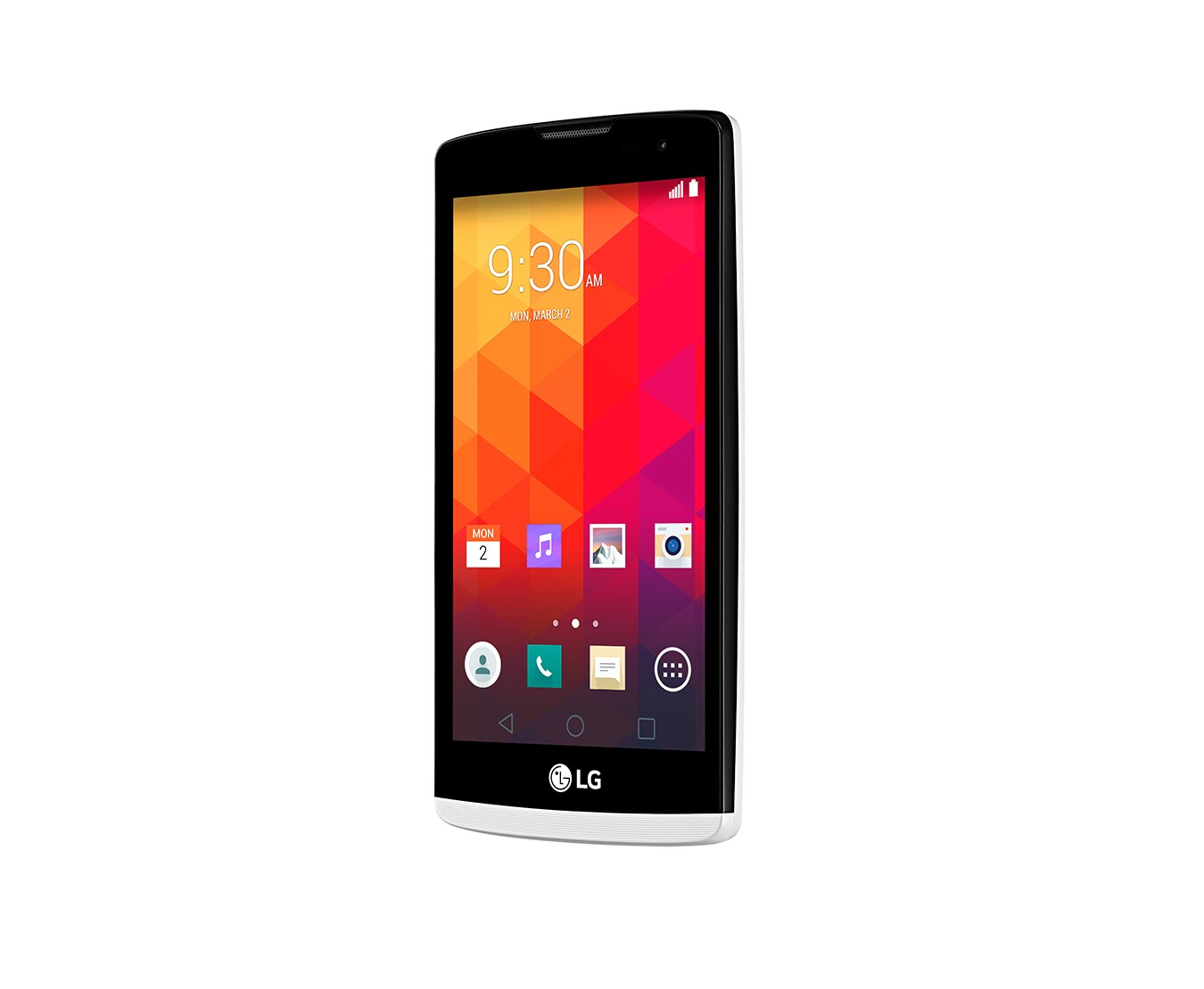 LG Design-Smartphone mit 11,4 cm (4,5 Zoll) Display, 1,3-GHz-Quad-Core-Prozessor und 5-MP-Kamera mit Selfie Cam-Funktion, Leon