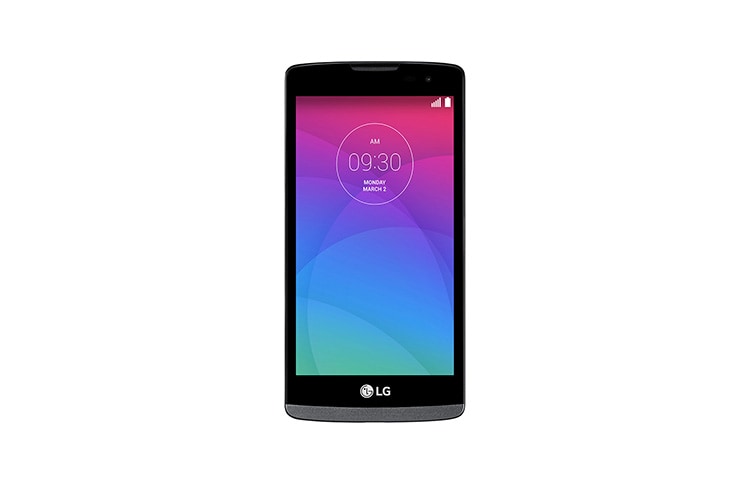 Vorderseite von Design-Smartphone mit 11,4 cm (4,5 Zoll) Display, 1,3-GHz-Quad-Core-Prozessor und 5-MP-Kamera mit Selfie Cam-Funktion Leon