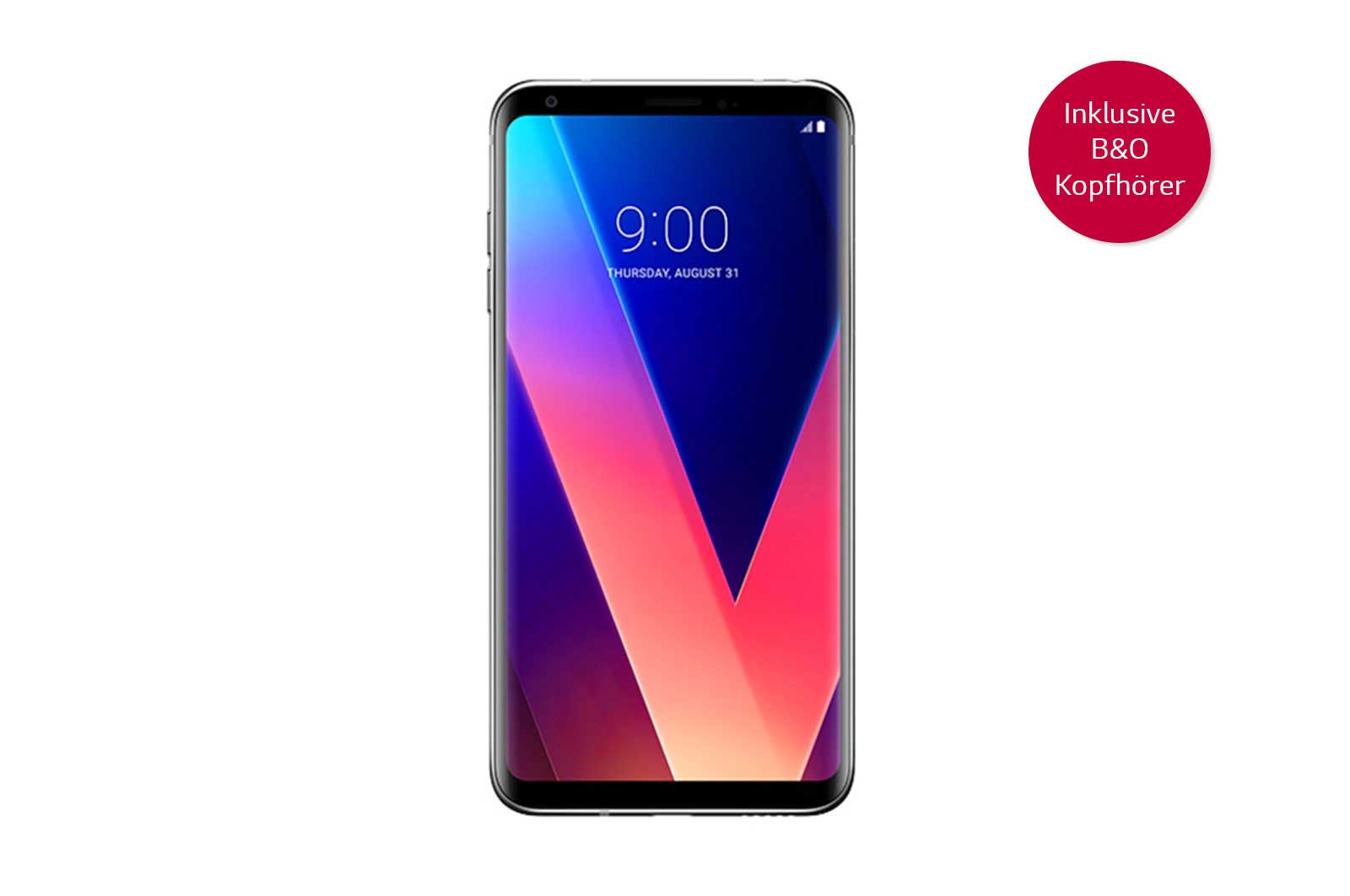 Vorderseite von LG V30 Smartphone - Silber LG V30