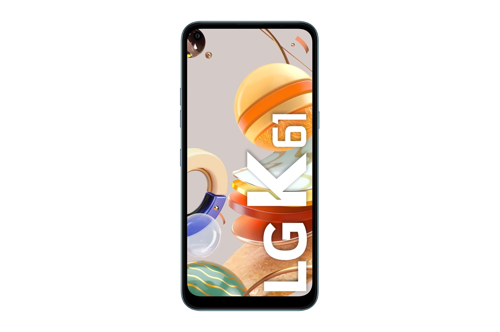 Vorderseite von LG K61 Smartphone K61 Weiss