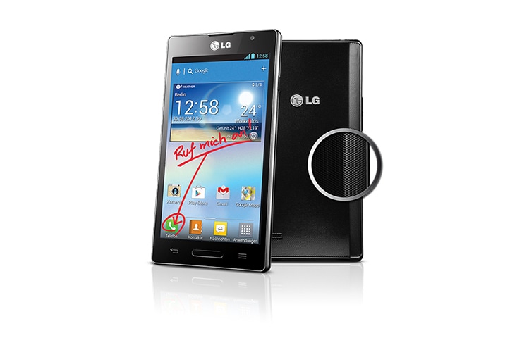 Smartphone LG P760 Optimus L9 mit dem markanten L-Style