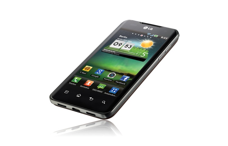 LG Touchscreen Smartphone mit neuer NVIDIA Prozessor-Technik: NVIDIA Tegra 2 DualCore mit 2 x 1 Ghz, 10,16 cm (4,0") TFT-Display, 8 Megapixel Kamera und bis zu 40 GB Speicher, P990 OPTIMUS SPEED