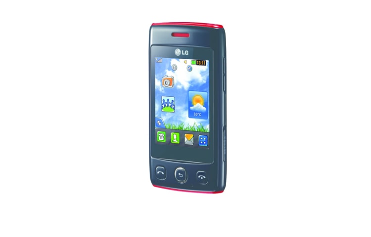 LG Touchscreen Handy mit hochauflösendem 6,1 cm (2,4“) Display, Zugang zu diversen Social Networks, FM-Radio und MP3-Player, T300 COOKIE LITE