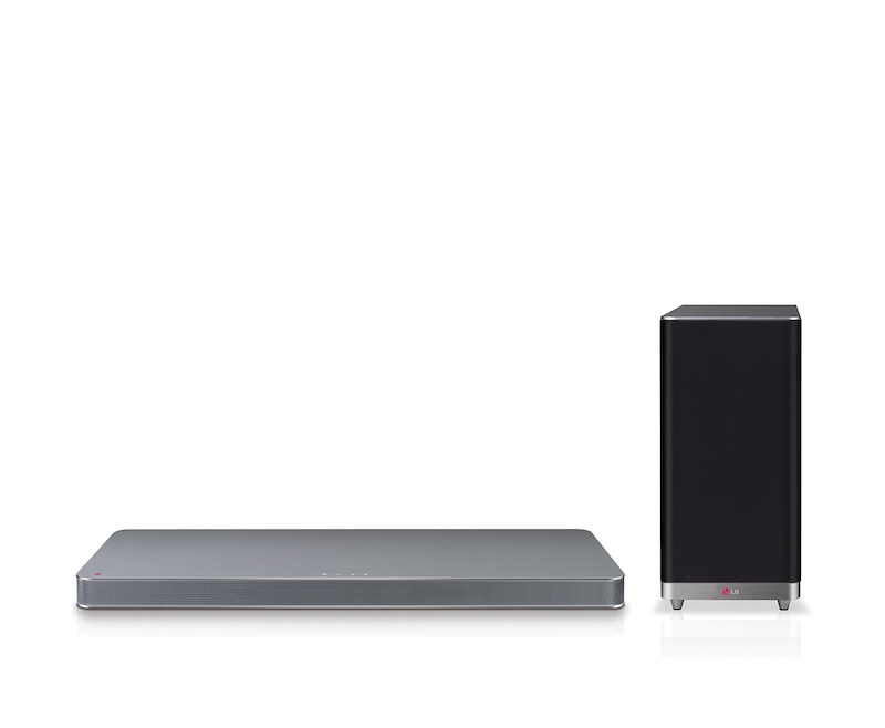 Vorderseite von 4.1 SoundPlate mit 320 Watt Leistung, kabellosem Subwoofer und Equalizer LAP440