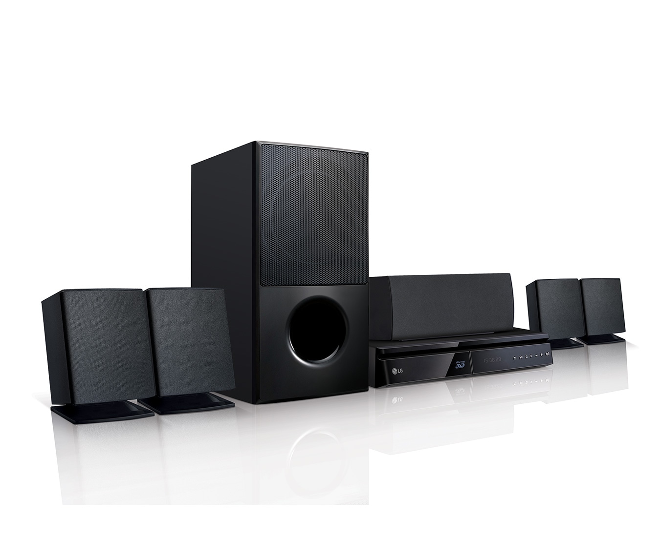 Vorderseite von 5.1 Heimkinosystem mit 3D-Blu-ray-Player, Smart TV-Funktion, DLNA und Bluetooth LHA725
